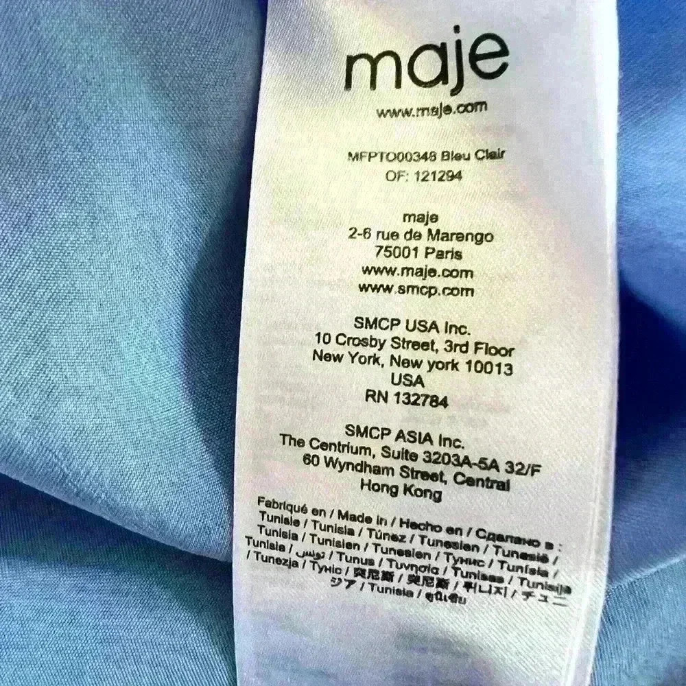 Maje Lua Lightweight Collarless Top - Picture 8 of 10